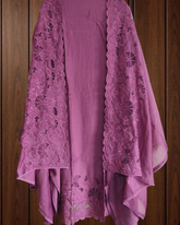 Elegant Modal Embroidered Suit with Crochet Lacing Detailing( 3 Pc Set)